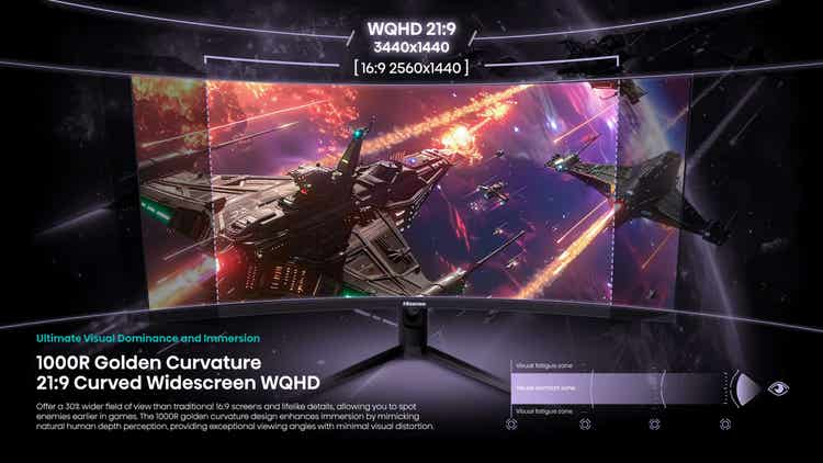 Hisense 34G6K PRO 34" 180Hz Curved Gaming Monitor