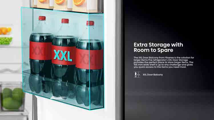 Hisense H680SMIB-WD 541L Side By Side Refrigerator