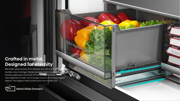 Hisense H820FSB-IMV PureView Series 601L Multi Door Refrigerator