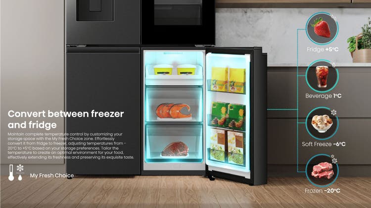 Hisense H820FSB-IMV PureView Series 601L Multi Door Refrigerator