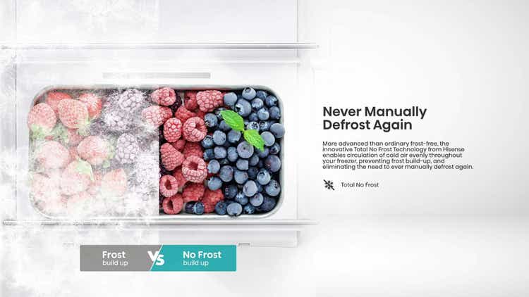 Hisense H680SMIB-WD 541L Side By Side Refrigerator