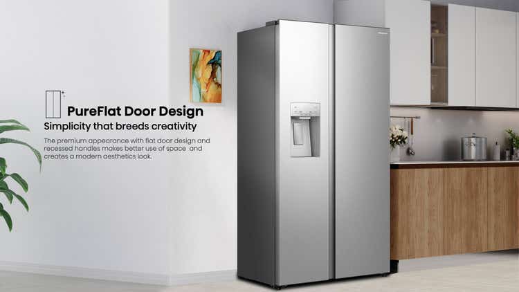 Hisense H695SS-IDL 506L Silver Side By Side Refrigerator