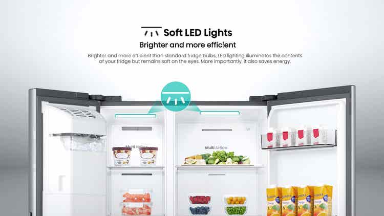 Hisense H695SS-IDL 506L Silver Side By Side Refrigerator