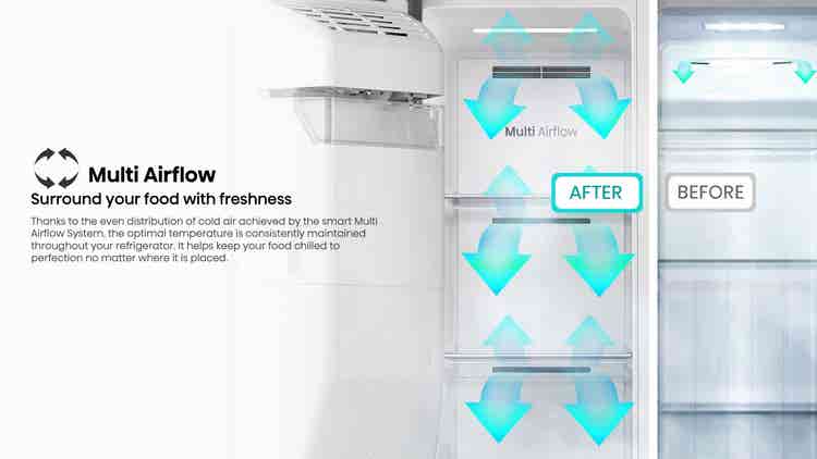 Hisense H695SS-IDL 506L Silver Side By Side Refrigerator