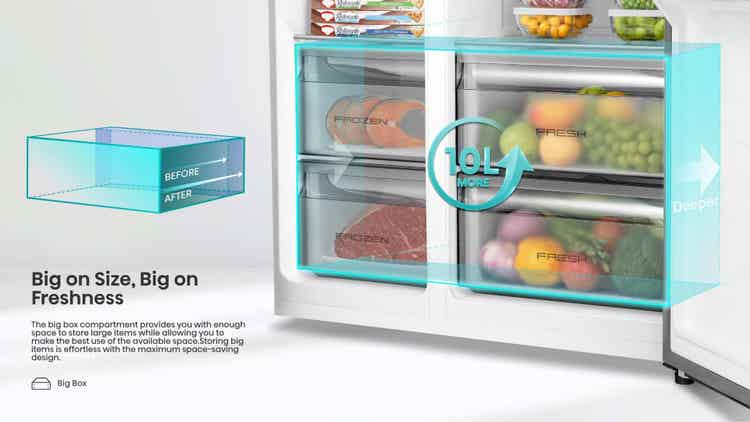 Hisense H680SMIB-WD 541L Side By Side Refrigerator