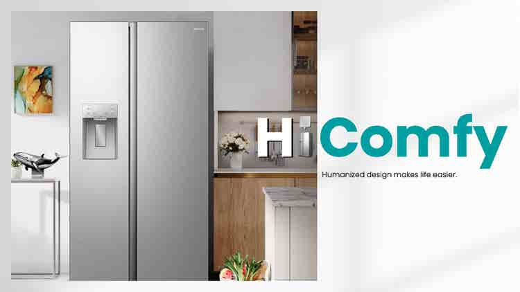 Hisense H695SS-IDL 506L Silver Side By Side Refrigerator