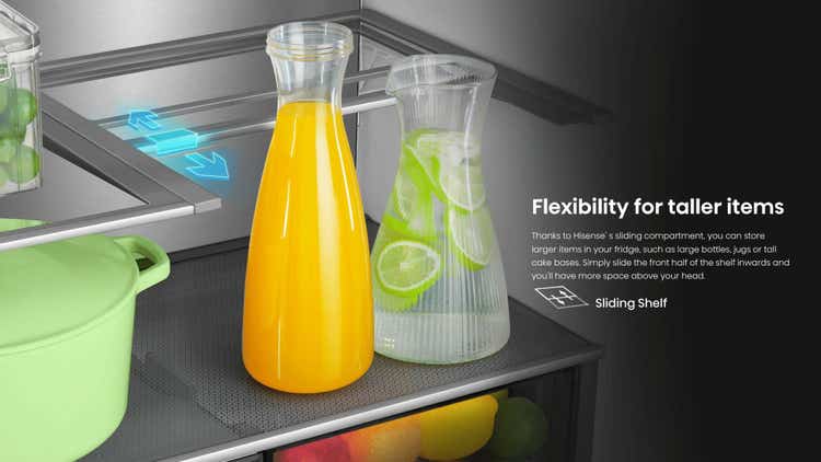 Hisense H820FSB-IMV PureView Series 601L Multi Door Refrigerator
