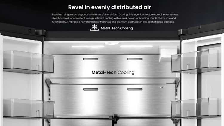 Hisense H820FSB-IMV PureView Series 601L Multi Door Refrigerator