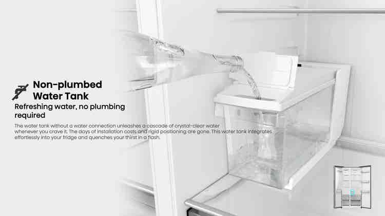 Hisense H695SS-IDL 506L Silver Side By Side Refrigerator