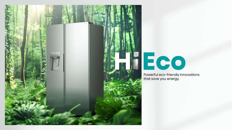 Hisense H695SS-IDL 506L Silver Side By Side Refrigerator