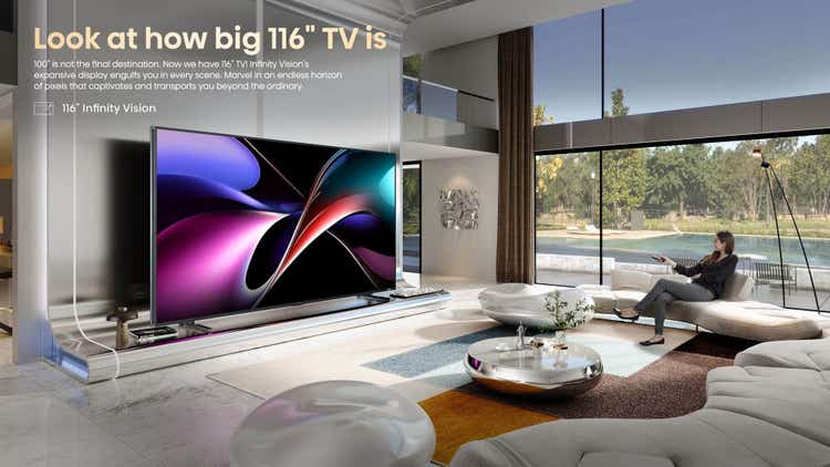 Hisense RGB MiniLED 116UX 116″ 165Hz 288HSR TV