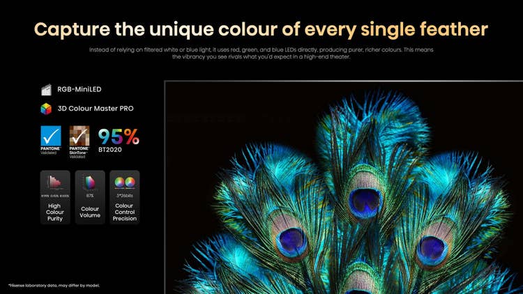 Hisense RGB MiniLED 100UX 100″ 165Hz 288HSR TV