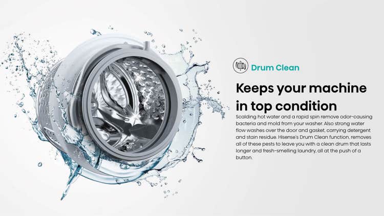 Hisense WFQR1214VAJMWT QR Series 12KG Washing Machine