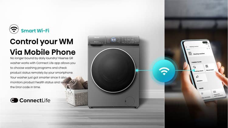 Hisense WFQR1214VAJMWT QR Series 12KG Washing Machine