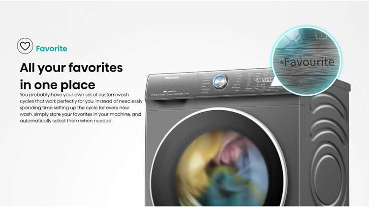 Hisense WFQR1214VAJMWT QR Series 12KG Washing Machine