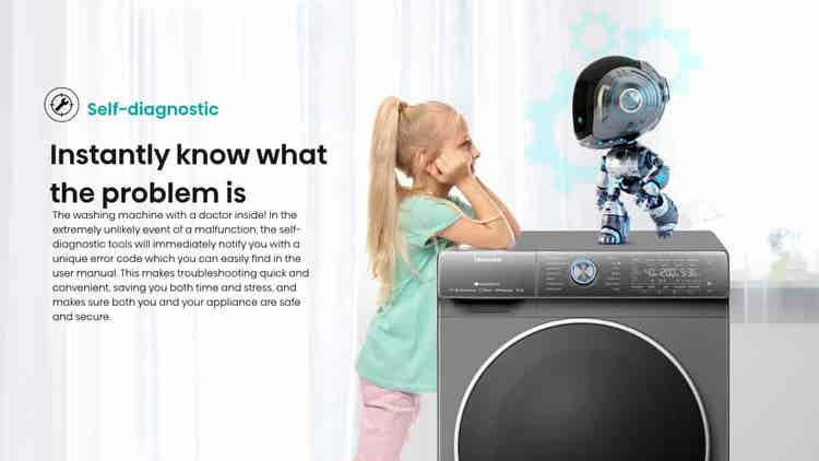 Hisense WFQR1214VAJMWT QR Series 12KG Washing Machine