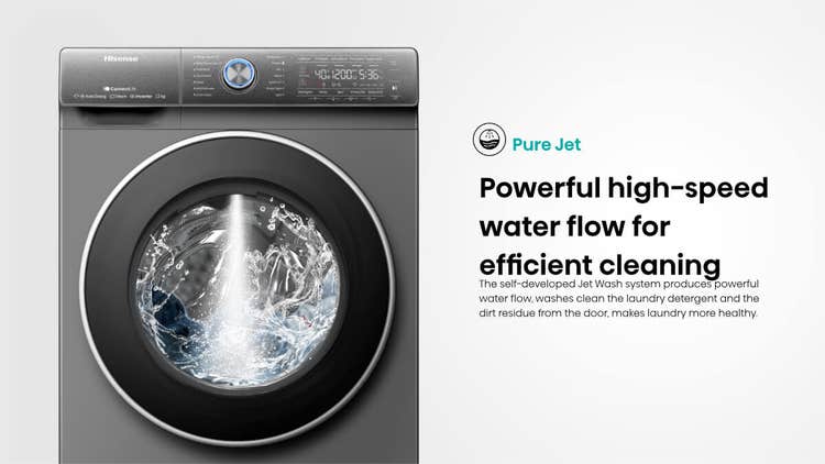 Hisense WFQR1214VAJMWT QR Series 12KG Washing Machine