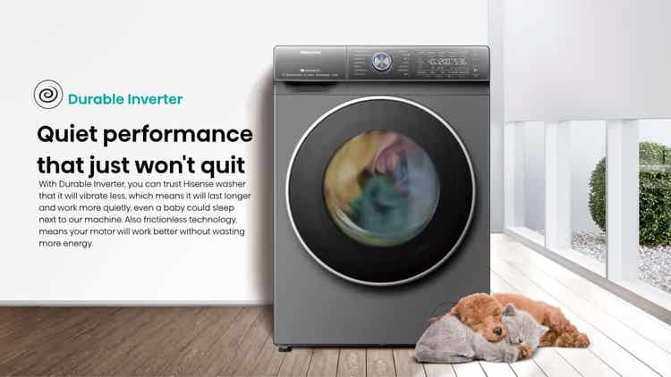 Hisense WFQR1214VAJMWT QR Series 12KG Washing Machine