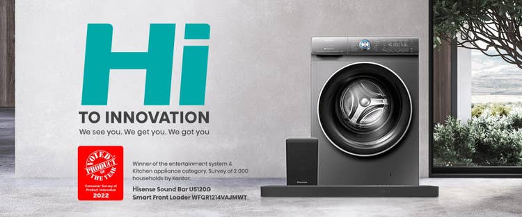 Hisense WFQR1214VAJMWT QR Series 12KG Washing Machine