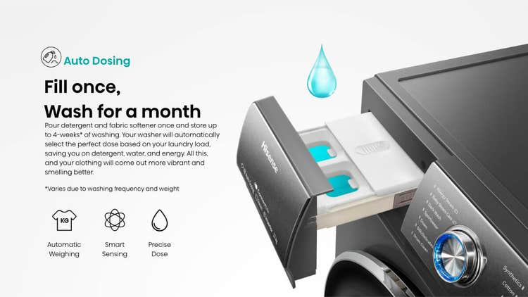 Hisense WFQR1214VAJMWT QR Series 12KG Washing Machine