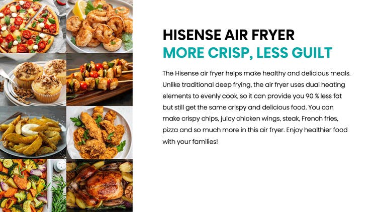Hisense H12AFBK2S4 12L Double Door Air Fryer