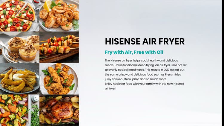 Hisense H06AFBK1S2 6L Single Door Air Fryer