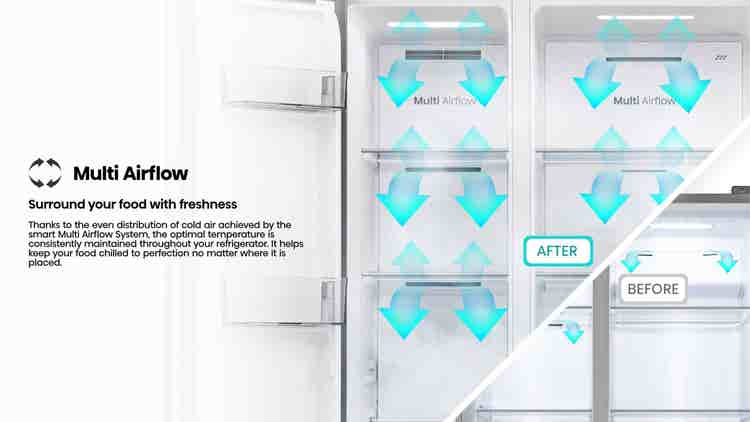 Hisense H680SIT-WD 541L Side By Side Refrigerator