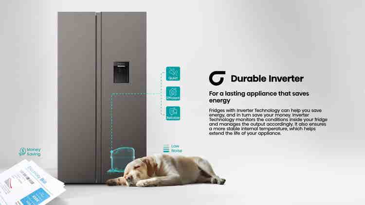 Hisense H680SIT-WD 541L Side By Side Refrigerator