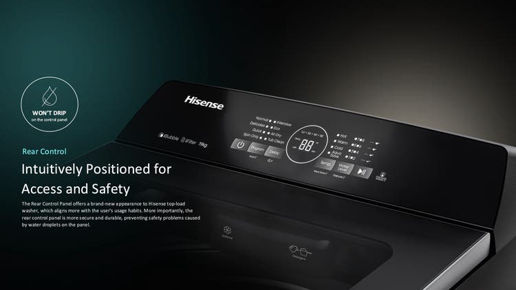 Hisense WT3I1923UB 19kg Black Top Loader